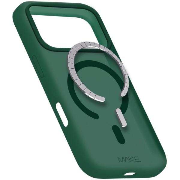 Фото - Чохол для смартфону MAKE for Apple iPhone 17 Pro Max Silicone Aura Magnet Forest Green (MCLAM-AI17PMFG)